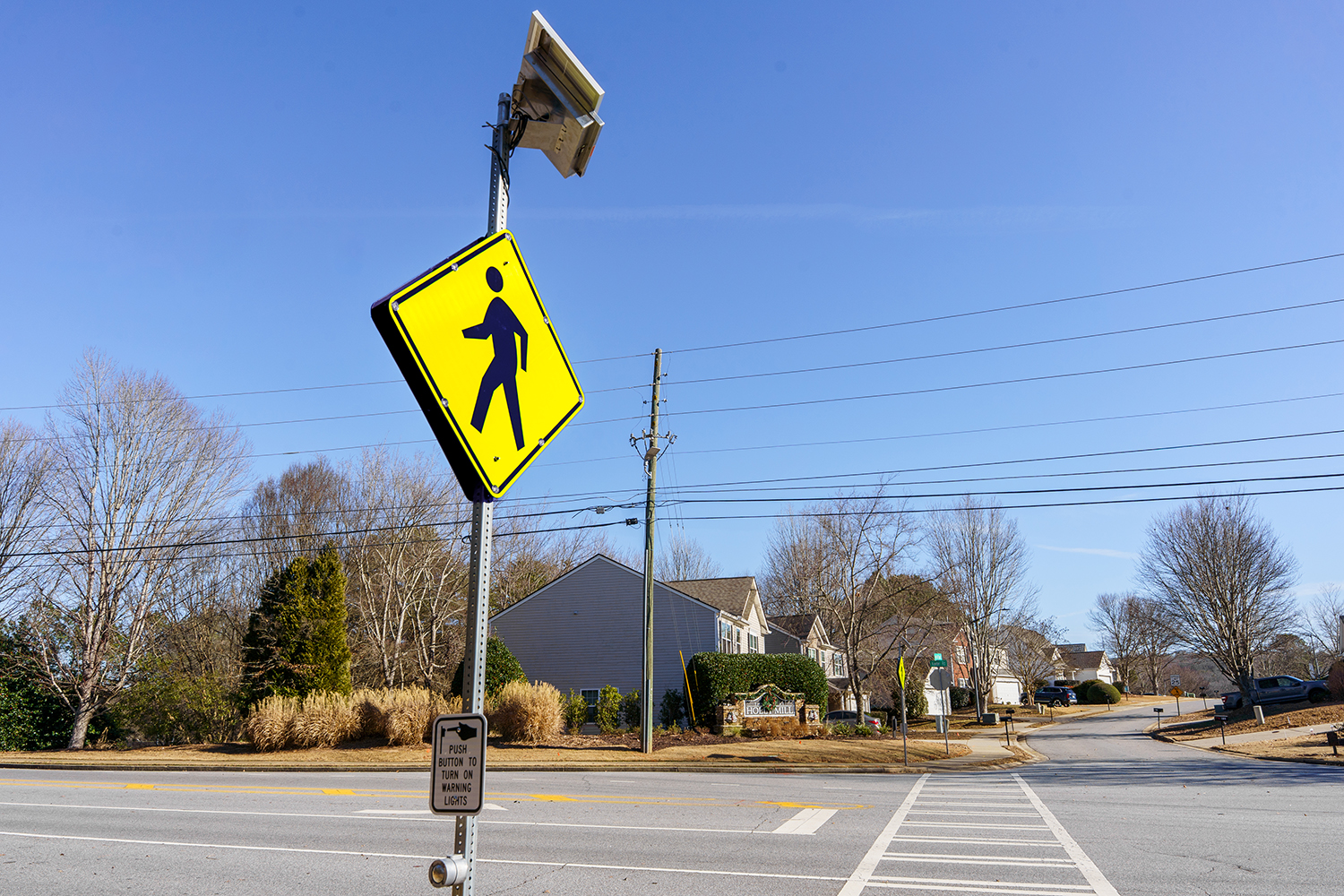 Pedestrian Crosswalk Flashing Signs Installed on Keeter Rd.